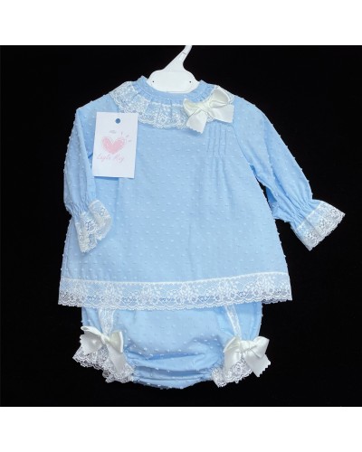 Baby Girls Blue Long Sleeve...