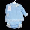 Baby Girls Blue Long Sleeve Dress Set "LM010B"