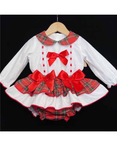 Baby Girls Tartan Skirt Set...