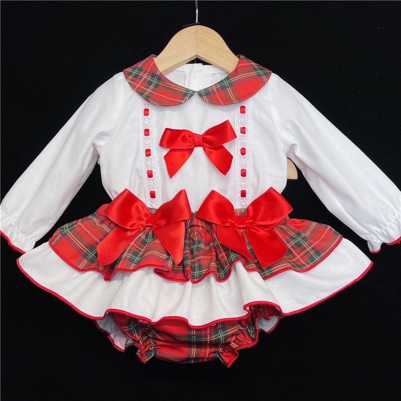 Baby Girls Tartan Skirt Set "MYD824"