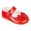 Baby Girls Pram Shoes with Satin Bow "B604 Red"