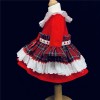 Baby Girl Red Tartan Puff Ball Dress "1821"