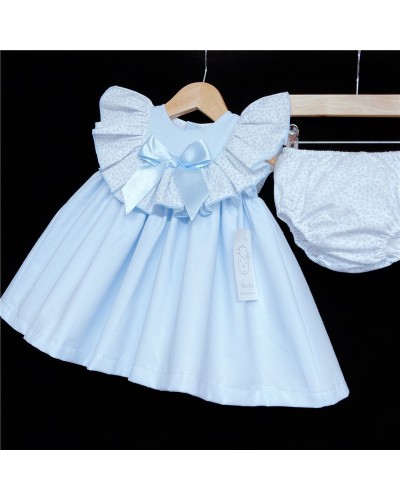 Baby Girl Blue Waffle Puff...