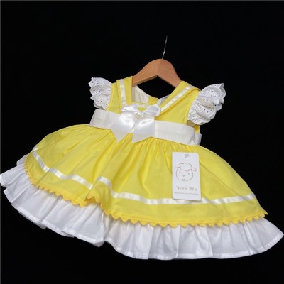 Baby Girl Spanish Yellow Puff Ball Sailor Dress "2015 Yellow"