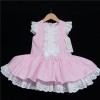 Baby Girl Spanish Pink Stripe Dress Satin Bow "2004 P"