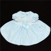 Baby Girl Pale Blue Puff Dress Satin Bow "2133 Blue"