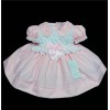 Baby Girl Pale Pink Puff Dress Satin Bow "2133 Pink"
