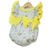 Baby Girl Grey Floral Romper Frilly Shoulder "LM2201"