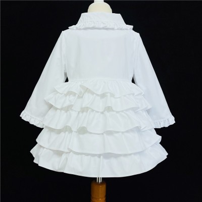 Baby Girl White Spanish Puff Ball Ruff Jacket "MYD402 White"