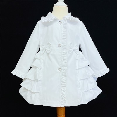 Baby Girl White Spanish Puff Ball Ruff Jacket "MYD402 White"