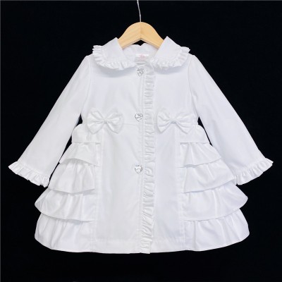 Baby Girl White Spanish Puff Ball Ruff Jacket "MYD402 White"