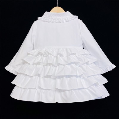 Baby Girl White Spanish Puff Ball Ruff Jacket "MYD402 White"