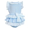 Baby Girl Bue Frilly Shorts with Linen Top "MYD318 B"