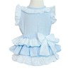 Baby Girl Bue Frilly Shorts with Linen Top "MYD318 B"