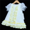 Baby Girl White Yellow Frilly Dress "2149"