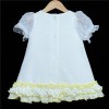 Baby Girl White Yellow Frilly Dress "2149"